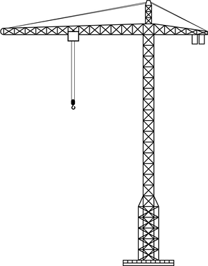 Tower Crane Silhouette PNG