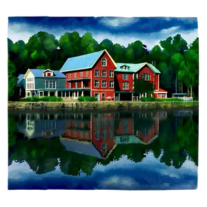 Town Riverfront View PNG 58