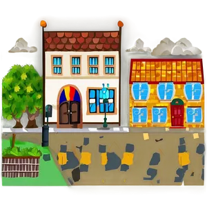 Town Street Map PNG 7