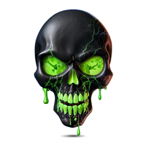 Toxic Skull Logo PNG D