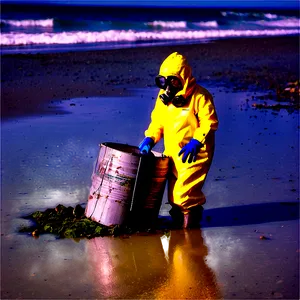 Toxic Waste On Beach PNG Kcq