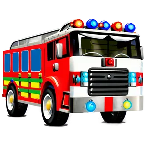 Toy Fire Truck Car Png 06122024 PNG image