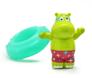 Toy Hippo With Inflatable Ring PNG image