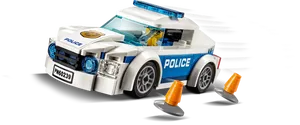 Toy Police Car With Cones