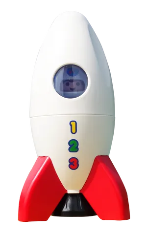 Toy Rocketwith Numbers PNG image