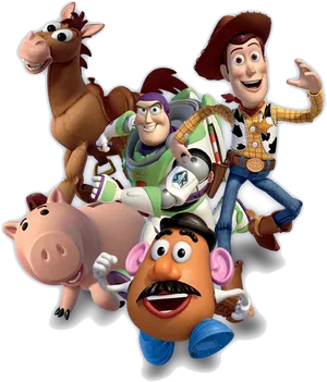 Toy Story Characters Group Pose PNG image
