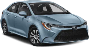 Toyota Sedan Blue Side View PNG image