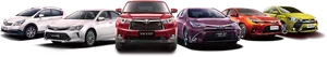 Toyota Vehicle Lineup Showcase PNG image
