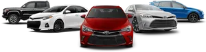 Toyota Vehicle Lineup PNG image