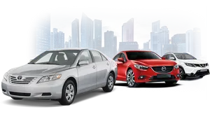 Toyotaand Competitor Carsin Urban Backdrop PNG image