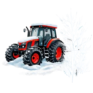 Tractor In Winter Png Qqe12 PNG image