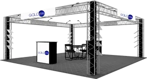 Trade Show Booth Design G O L O Branding PNG image