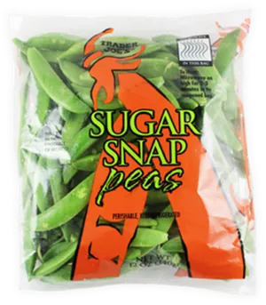 Trader Joes Sugar Snap Peas Package PNG image