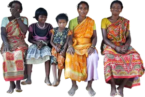 Traditional Attire Group Portrait PNG image