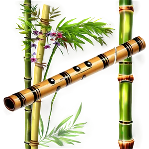Traditional Bamboo Flute PNG Nvg