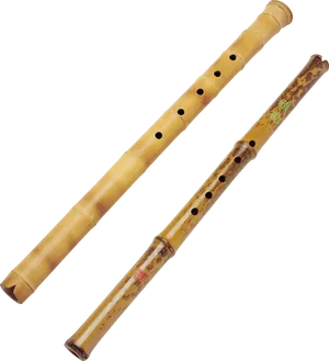 Traditional Bamboo Flutes PNG
