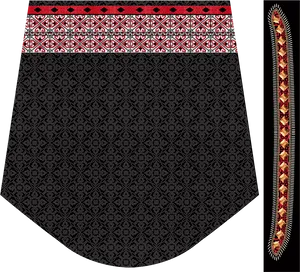 Traditional Black Lehenga Design PNG image