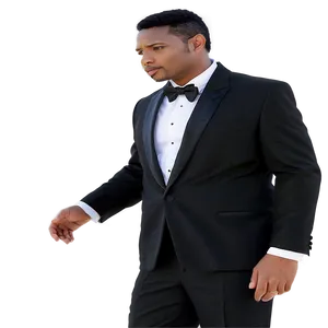 Traditional Black Tie Tuxedo PNG 05242024