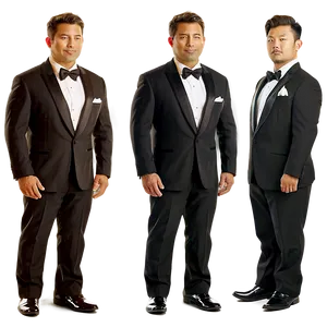 Traditional Black Tie Tuxedo PNG 73