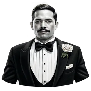 Traditional Black Tie Tuxedo PNG 94