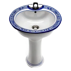 Traditional Blue And White Sink Png 64 PNG image