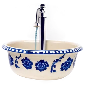 Traditional Blue And White Sink Png Bcd95 PNG image