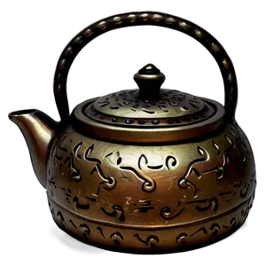 Traditional Bronze Teapot PNG 06252024
