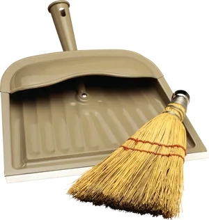 Traditional Broomand Dustpan Set PNG image