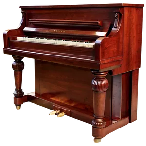 Traditional Brown Upright Piano Png 06272024 PNG image