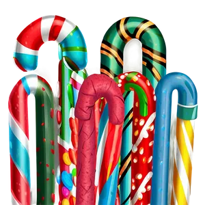 Traditional Candy Canes PNG 05042024