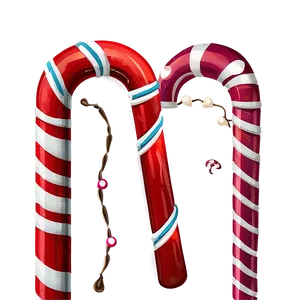 Traditional Candy Canes PNG 05042024