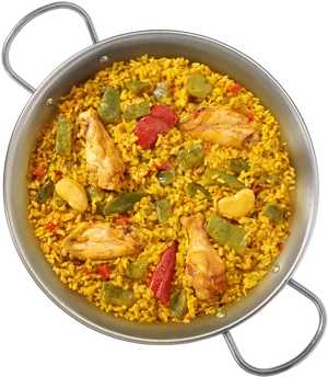 Traditional Chicken Paellain Pan PNG