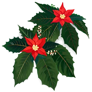 Traditional Christmas Poinsettia Png Qeh PNG image