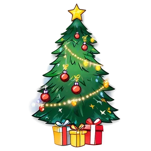 Traditional Christmas Tree Outline Png Fbd PNG image