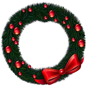 Traditional Christmas Wreath Png 05232024 PNG image