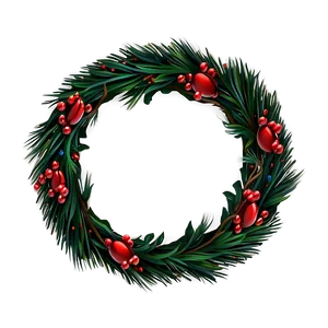 Traditional Christmas Wreath PNG Ymd
