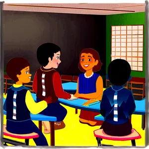 Traditional Classroom Setting PNG Kuu