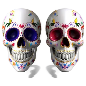 Traditional Dia De Los Muertos Skull Png 06112024 PNG image