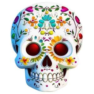 Traditional Dia De Los Muertos Skull PNG Ise5 PNG