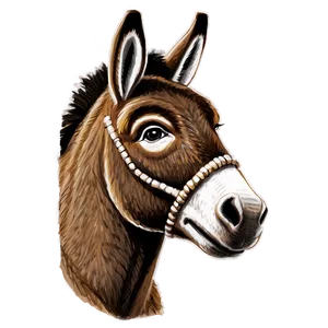 Traditional Donkey Drawing PNG 05232024
