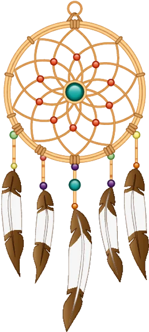 Traditional Dreamcatcher Art PNG image