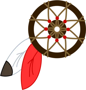 Traditional Dreamcatcher Illustration PNG image