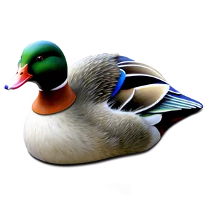 Traditional Duck Painting PNG 05032024 PNG