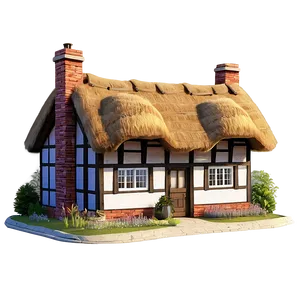 Traditional English Cottage PNG Apf