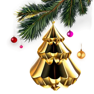 Traditional Gold Christmas Tree Styles Png Qom19 PNG image