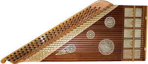 Traditional Hammered Dulcimer Instrument PNG image