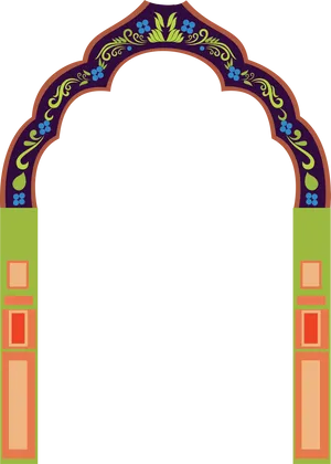 Traditional Hindu Temple Arch Design PNG