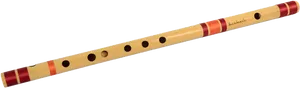 Traditional Indian Bansuri Flute PNG image