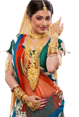 Traditional Indian Bride Jewelry Display