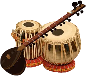 Traditional_ Indian_ Musical_ Instruments PNG image